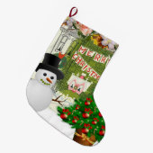 Weihnachts-Strumpf, Schneemann Großer Weihnachtsstrumpf (Vorderansicht (hängend))