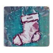 Weihnachts-Strumpf Schneidebrett (Vorderseite)