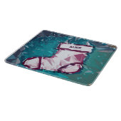 Weihnachts-Strumpf Schneidebrett (Ecke)