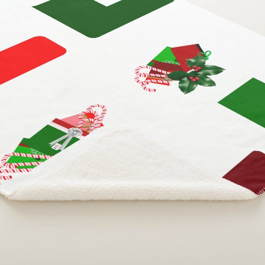 Weihnachts-Strumpf Sherpa Blanket Sherpadecke (3/4)