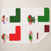 Weihnachts-Strumpf Sherpa Blanket Sherpadecke (Vorderseite (Horizontal))