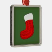 Weihnachts-Strumpf Silbernes Ornament (Rechts)