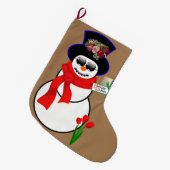 Weihnachts-Strumpf, Snowman Iphone Großer Weihnachtsstrumpf (Vorderansicht (hängend))