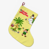 Weihnachts-Strumpf, Summer Beach Santa Großer Weihnachtsstrumpf (Vorderansicht (hängend))