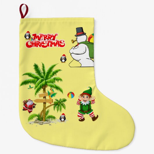 Weihnachts-Strumpf, Summer Beach Santa Großer Weihnachtsstrumpf (Vorderseite)