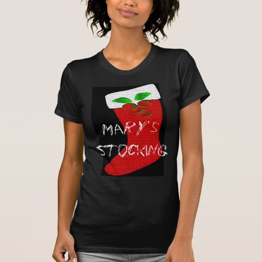 Weihnachts-Strumpf T-Shirt (Vorderseite)