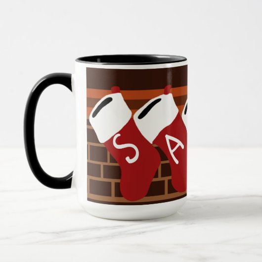 Weihnachts-Strumpf-Tasse Tasse (Links)