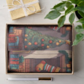 Weihnachts-Strumpf über dem Kamin Seidenpapier (Geschenk)