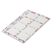 Weihnachts-Strumpf und Candy Canes Weekly Planner Notizblock (angewinkelt)