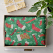 Weihnachts-Strumpf und Schneeflocken-Muster Seidenpapier (Geschenk)