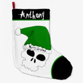 Weihnachts-Strumpf von Santa Skull Großer Weihnachtsstrumpf (Vorderseite)