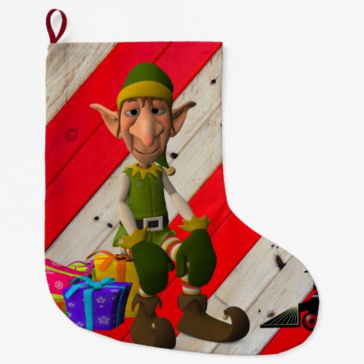 Weihnachts-Strumpf, Weihnachtself Großer Weihnachtsstrumpf (Vorderseite)