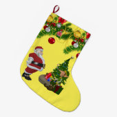 Weihnachts-Strumpf, Weihnachtself Großer Weihnachtsstrumpf (Vorderansicht (hängend))