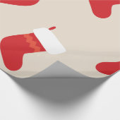 Weihnachts-Strumpf Weihnachtsfeiertag Geschenkpapier (Ecke)
