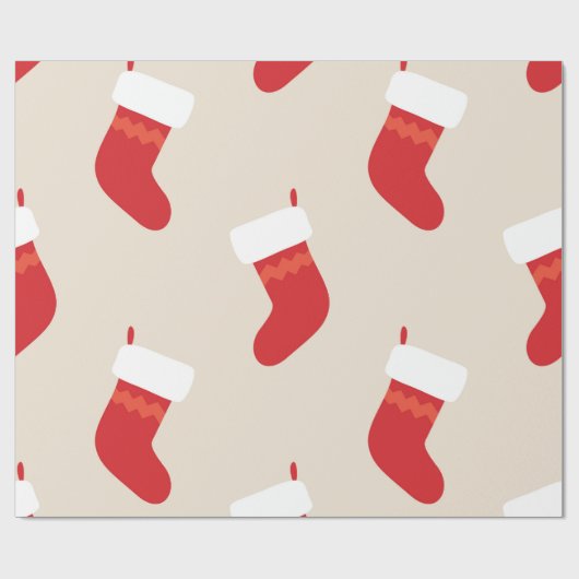 Weihnachts-Strumpf Weihnachtsfeiertag Geschenkpapier (Flach)