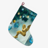 Weihnachts-Strumpf, Weihnachtsgel Großer Weihnachtsstrumpf (Vorderansicht (hängend))