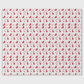 Weihnachts-Strumpf-Weihnachtsmannmütze Candy Cane Geschenkpapier (Flach)