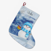 Weihnachts-Strumpf, Weihnachtsschneemann Großer Weihnachtsstrumpf (Vorderansicht (hängend))