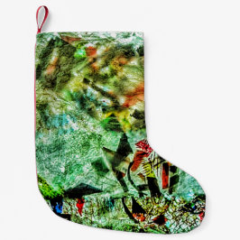 Weihnachts-Strumpf weiß abstrakt gerecycelt Kunsts Kleiner Weihnachtsstrumpf