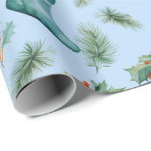 Weihnachts-Strumpf WinterBerge Weihnachten Geschenkpapier (Rolleneckpunkt)