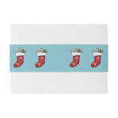 Weihnachts-Strümpfe auf Blue & Merry Weihnachtstex Einladungsbanderole (Rückseitenbeispiel)