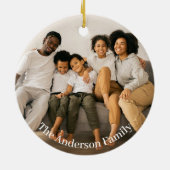 Weihnachts-Strümpfe Foto Keramik Ornament (Hinten)