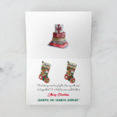 Weihnachts-Strümpfe für Großkinder Feiertagskarte (Innenseite)