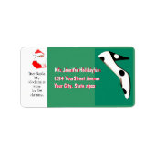 Weihnachts-Strümpfe High Heel Shoe für den Weihnac Adressaufkleber (Vorne)