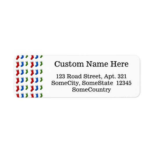 Weihnachts-Strümpfe in Rot, Blau und Grün (Vorne)