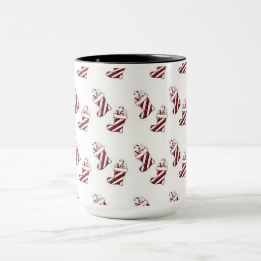 Weihnachts-Strümpfe Kaffeezubereitung Tasse (Zentrum)