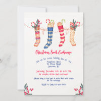 Weihnachts-Strümpfe mit aufmerksamer Einladung