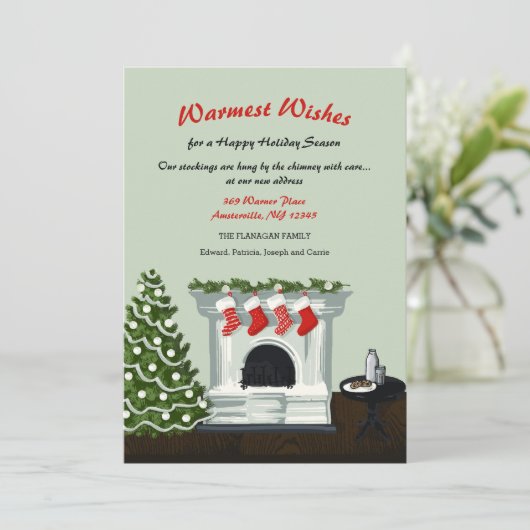 Weihnachts-Strümpfe mit Care Card Einladung (Stehend Vorderseite)