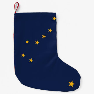 Weihnachts-Strümpfe mit der Fahne von Alaska, USA Kleiner Weihnachtsstrumpf