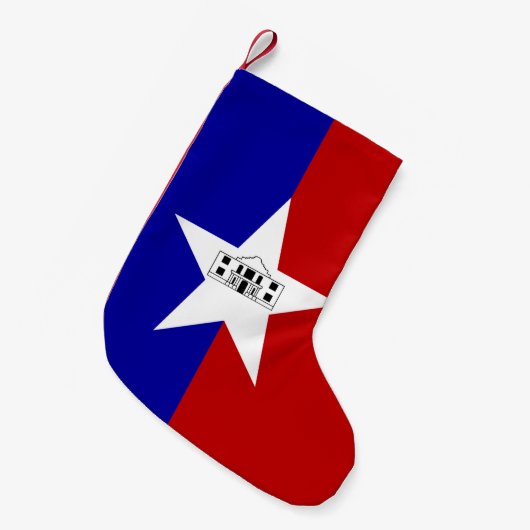 Weihnachts-Strümpfe mit der Fahne von San Antonio Kleiner Weihnachtsstrumpf (Vorderansicht (hängend))