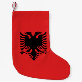 Weihnachts-Strümpfe mit der Flagge Albaniens Kleiner Weihnachtsstrumpf