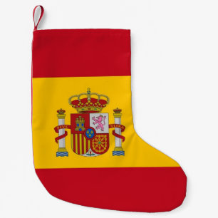 Weihnachts-Strümpfe mit der spanischen Flagge Kleiner Weihnachtsstrumpf