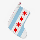 Weihnachts-Strümpfe mit Fahne in Chicago, USA Kleiner Weihnachtsstrumpf (Vorderansicht (hängend))