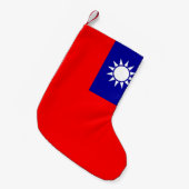 Weihnachts-Strümpfe mit taiwanischer Flagge Kleiner Weihnachtsstrumpf (Vorderansicht (hängend))