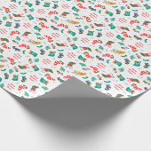 Weihnachts-Strümpfe Personalisiert Urlaub Geschenkpapier (Ecke)