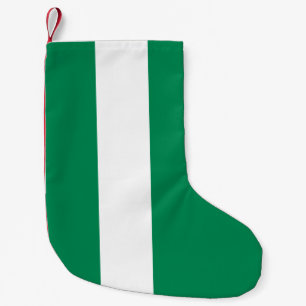 Weihnachts-Strümpfe unter der Flagge Nigerias Kleiner Weihnachtsstrumpf