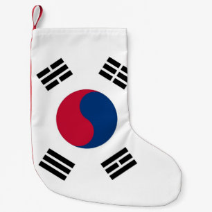 Weihnachts-Strümpfe unter der Flagge Südkoreas Kleiner Weihnachtsstrumpf