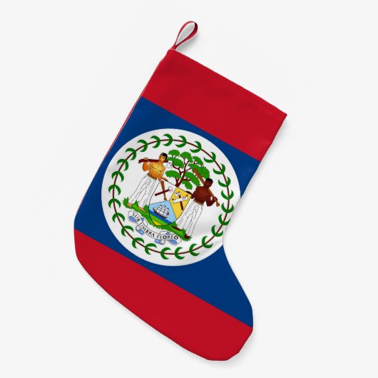 Weihnachts-Strümpfe unter der Flagge von Belize Kleiner Weihnachtsstrumpf (Vorderansicht (hängend))