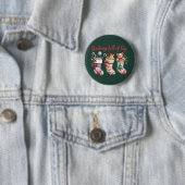 Weihnachts-Strümpfe voller Freude und Hochzeit Button (Beispiel)