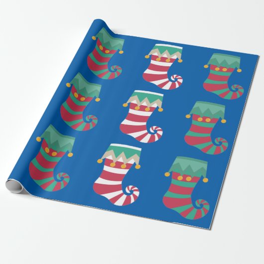 Weihnachts-Strümpfe Wraparound Geschenkpapier (Ungerollt)