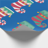 Weihnachts-Strümpfe Wraparound Geschenkpapier (Ecke)