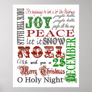 Weihnachts Subway Art Poster