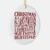 Weihnachts-Subway-Art | Spaß Einfach Minimalistisc Keramik Ornament (Rechts)