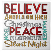 Weihnachts-Subway-Text Fliese (Vorderseite)