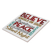 Weihnachts-Subway-Text Fliese (Seite)