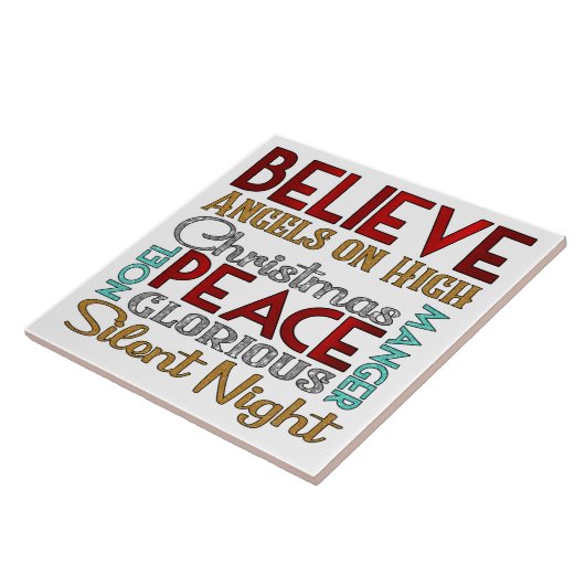 Weihnachts-Subway-Text Fliese (Seite)